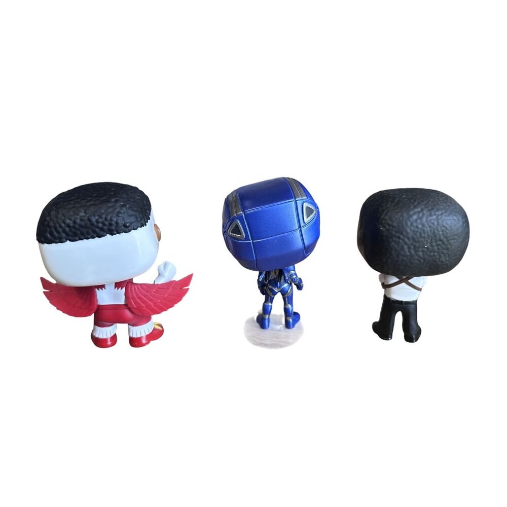 Funko Pop Set of 3 Loose Figures Pepper Potts Falcon & Nick Fury Bobbleheads GC - Picture 3 of 6